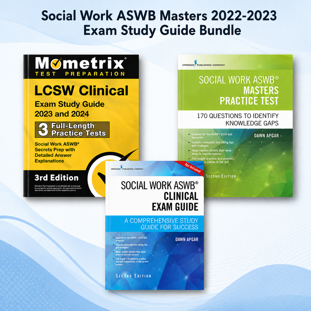 Social Work ASWB Masters 2022-2023 Exam Study Guide Bundle (3 Study Guides)