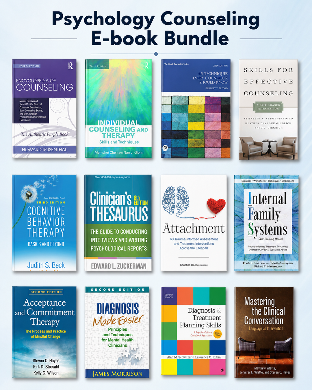 Psychology Counseling E-book Bundle [14 EBOOKS]