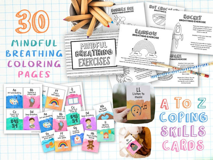 350 Bulky Bundle Therapy Activity for Kids Worksheet Anxiety Coping Skills Handouts Resources Therapist School Psychology Tools Counseling Decor