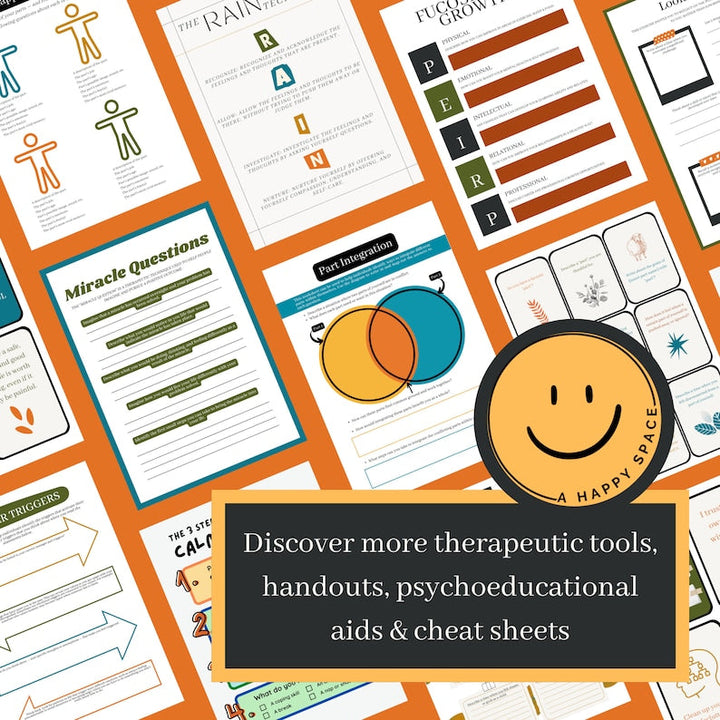 Emotion Focused Therapy EFT Therapeutic Questions Cheat Sheet EFIT Worksheets Emotional Regulation Cognitive Behavior Therapy CBT Couples