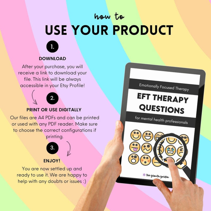 Emotionally Focused Therapy Questions - EFT Therapy Questions - Therapy  Interventions - Therapy Questions Bundle